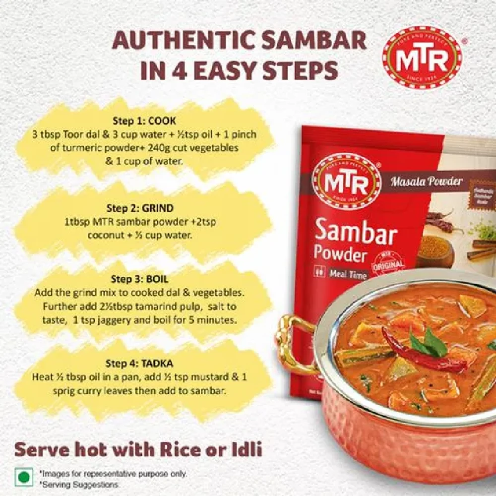 MTR Masala - Sambar Powder, 100 g-5.webp